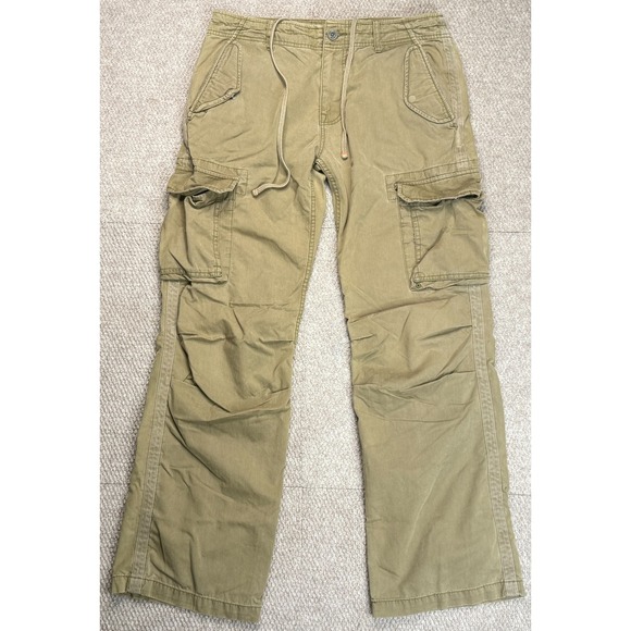AJ Armani Jeans Vintage Men's Drawstring Waist Utility Cargo Pants Size 32‎
